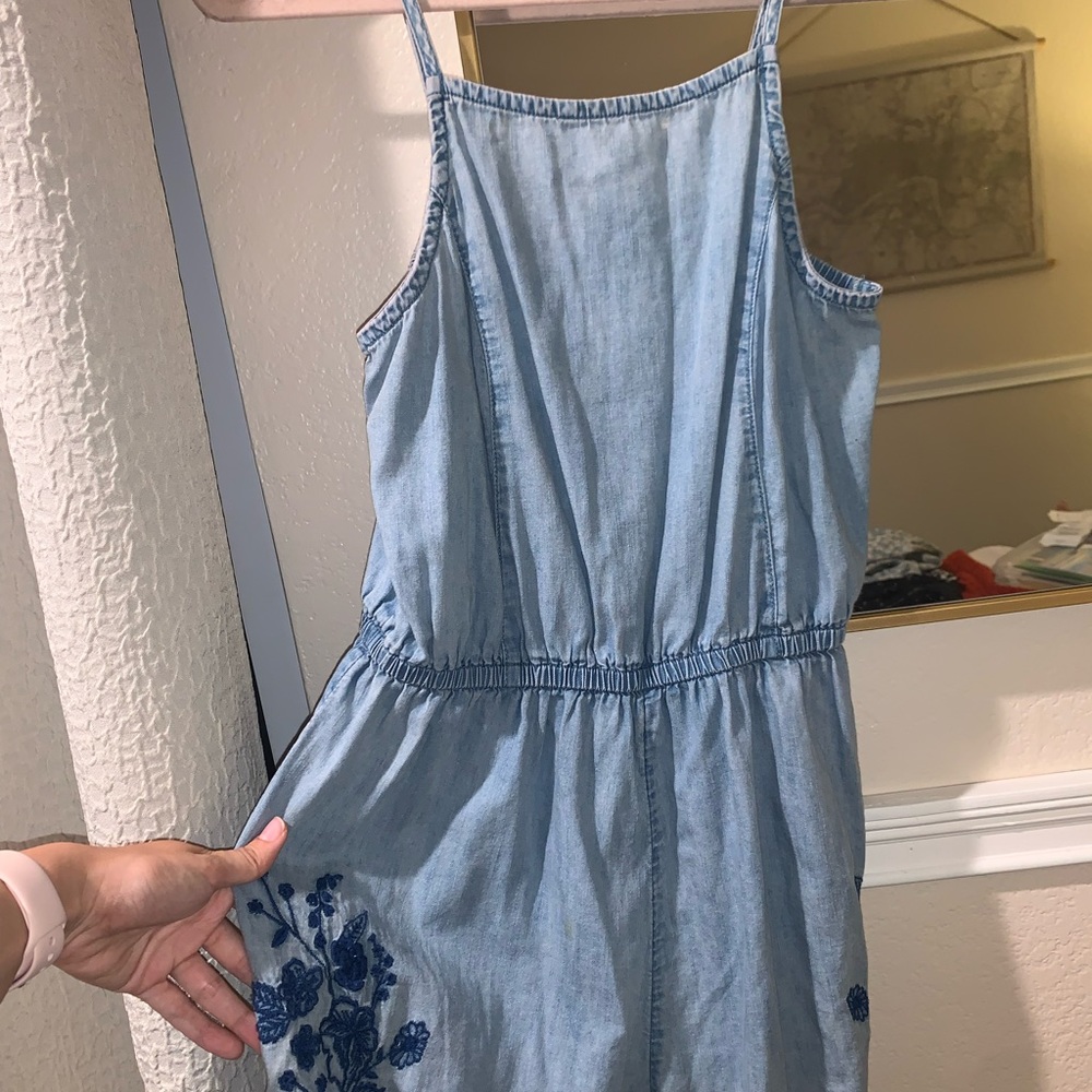 Denim romper with flower details from target!